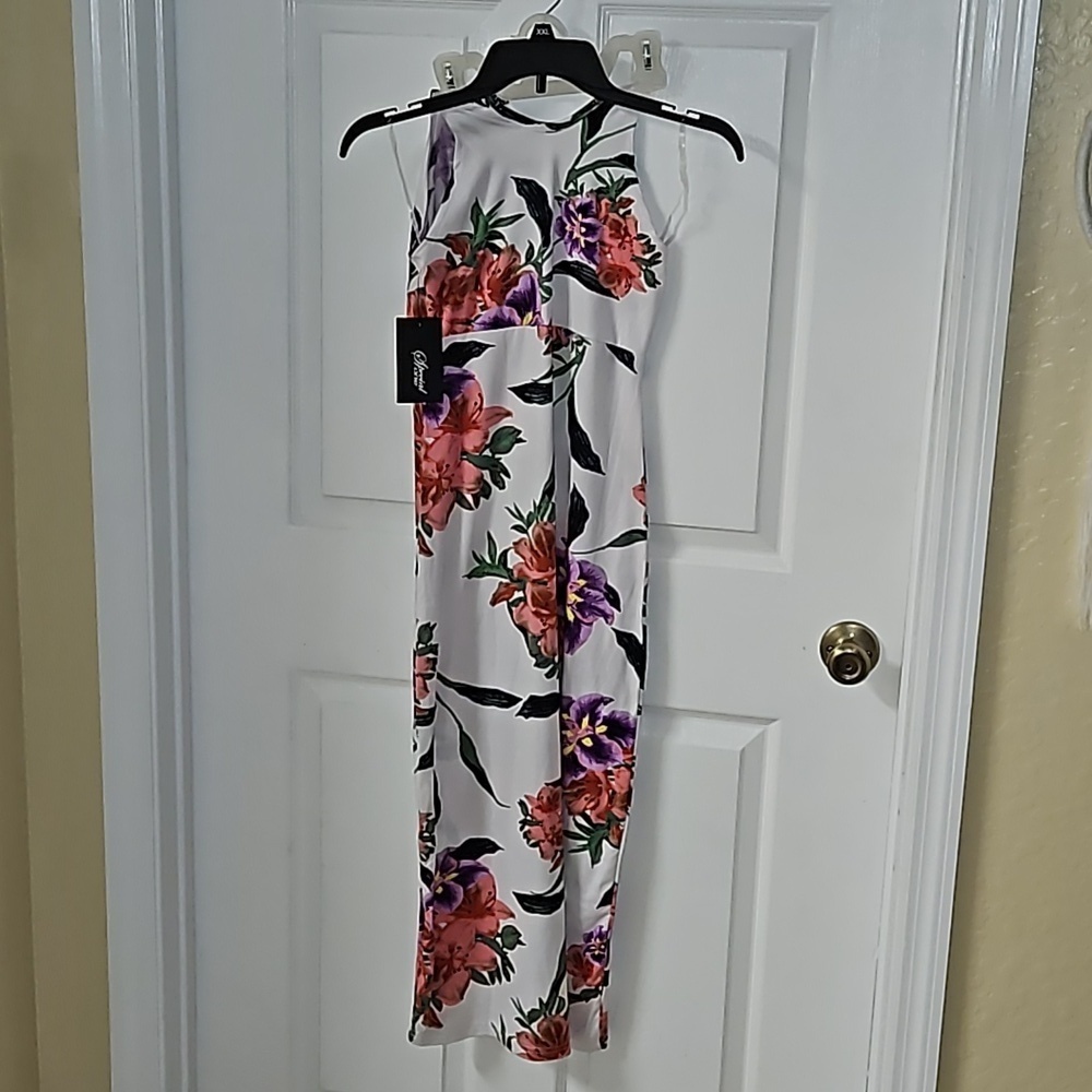 Special One Juniors Long Sleeveless Floral Pink Purple White Lightweight Dress S - Picture 2 of 12